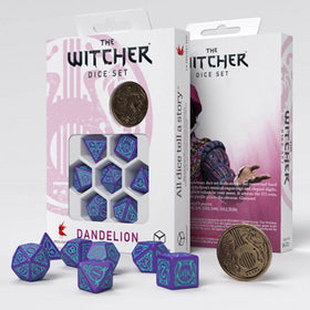 The Witcher Dice Set Dandelion - Half a Century of Poetry Dice Set 7 with coin