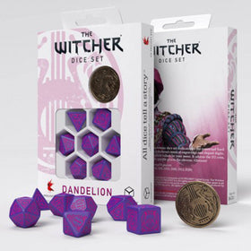 The Witcher Dice Set Dandelion - the Hearts' Conqueror Dice Set 7 with coin