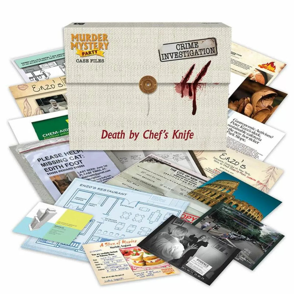 Murder Mystery Party Case Files - Death by Chef's Knife