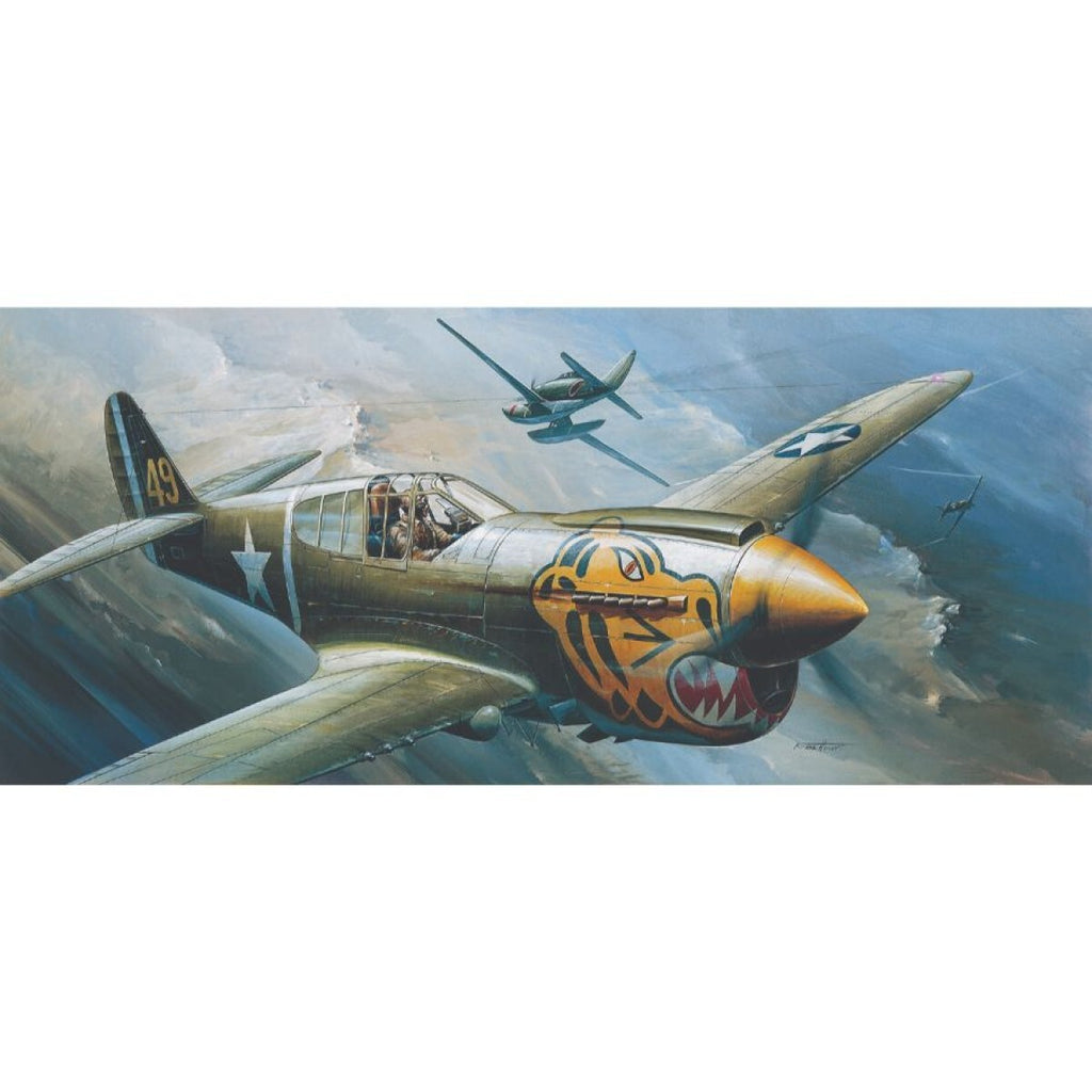 Academy 1/72 P-40E Warhawk Plastic Model Kit *Aus Decals* [12468]