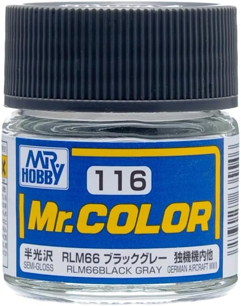 Mr Hobby - C116 - Mr Color RLM66 Black Grey Semi Gloss - 10ml