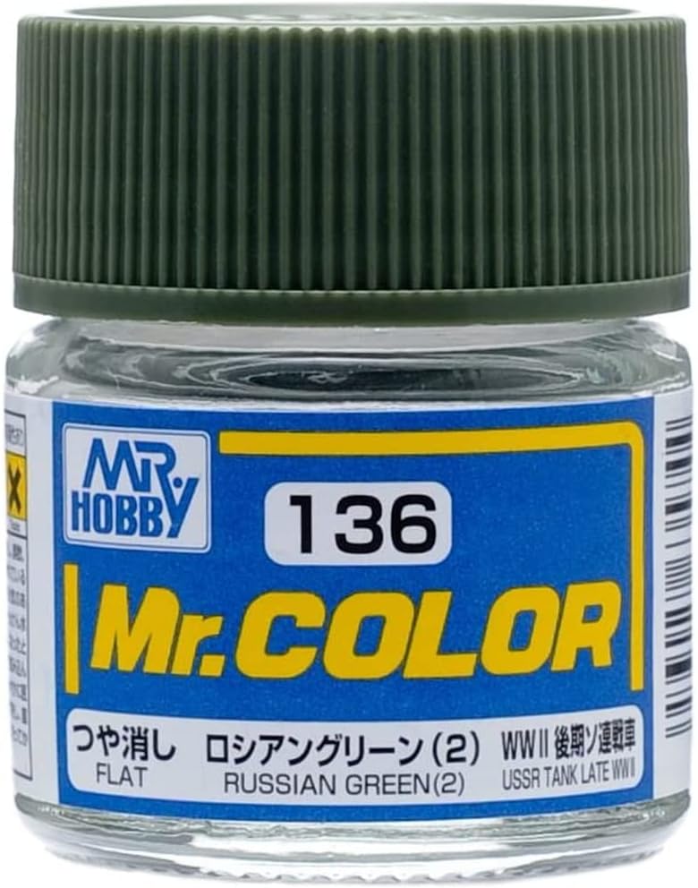 Mr Hobby - C136 - Mr Color Russian Green 2 Flat - 10ml