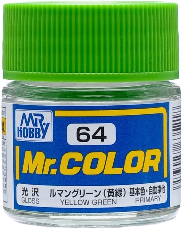 Mr Hobby - C64 - Mr Color Yellow Green Gloss - 10ml