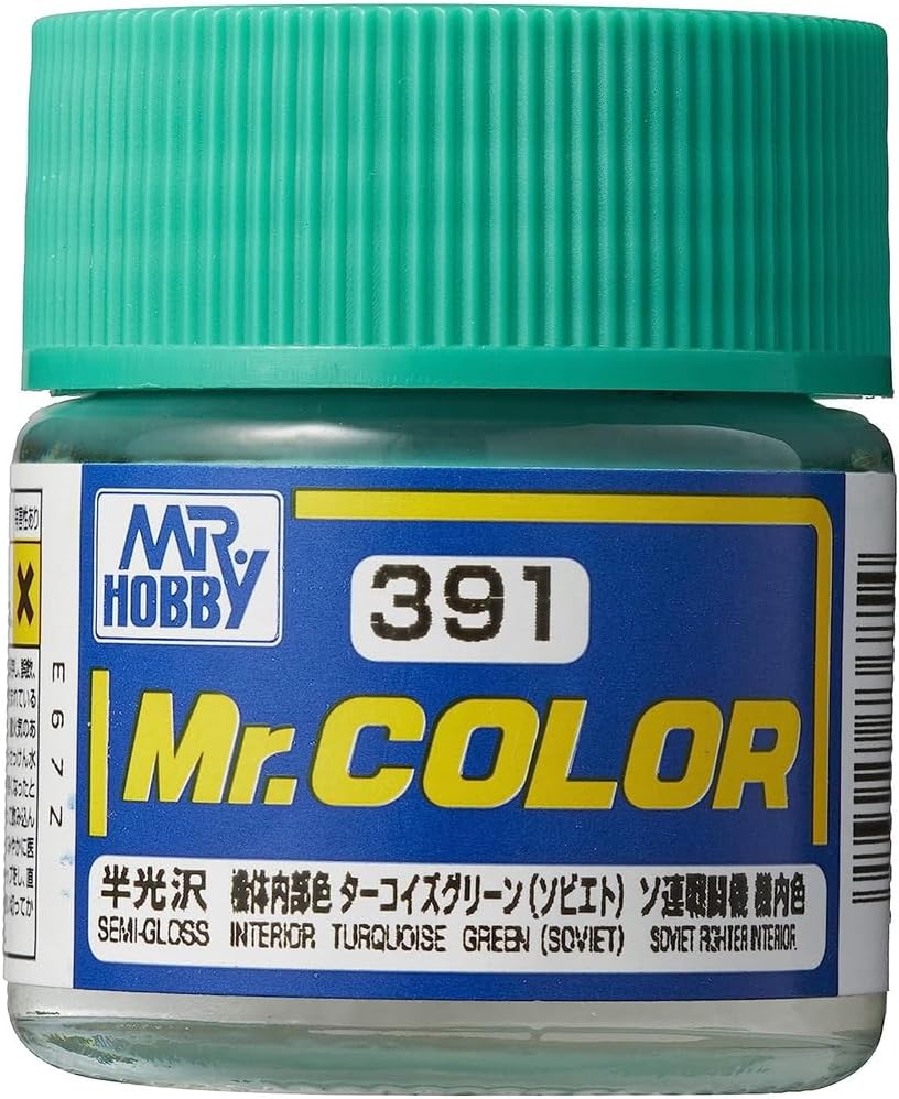 Mr Hobby - C391 - Mr Color Interior Turquoise Green (Soviet) Semi Gloss - 10ml