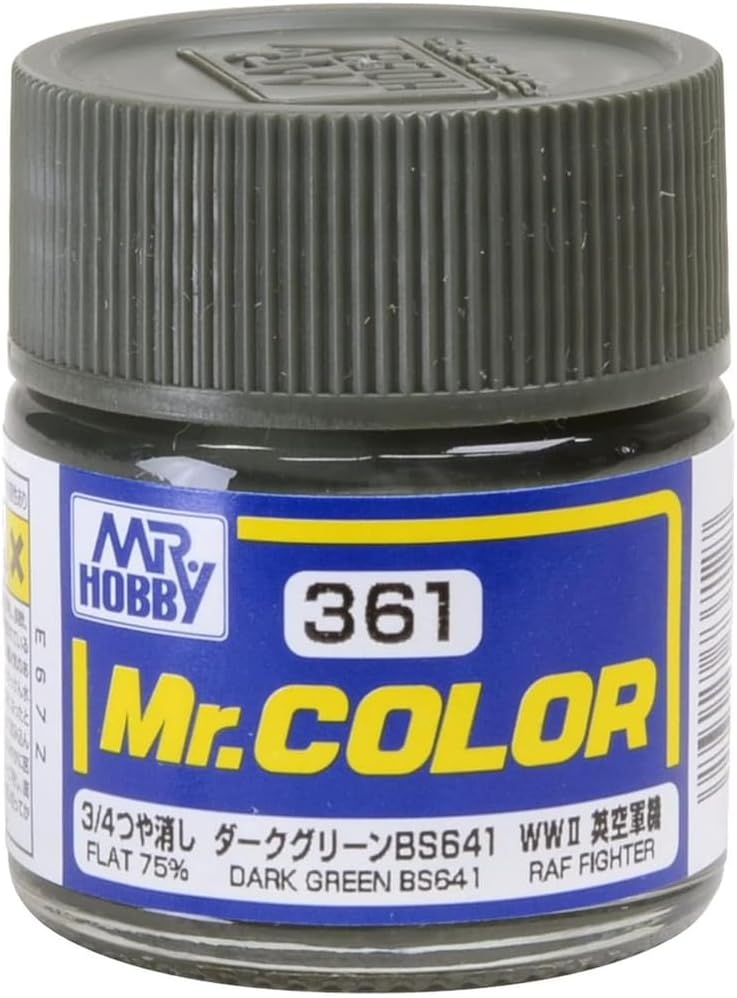 Mr Hobby - C361 - Mr Color RAF Dark Green BS641 Flat 75% - 10ml