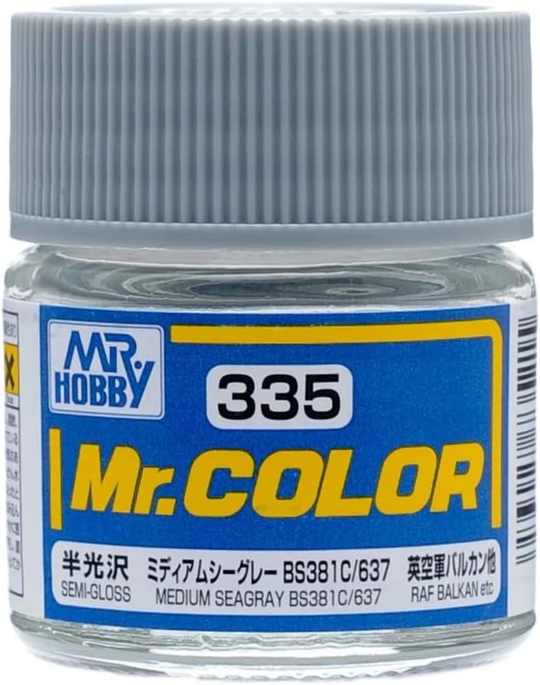 Mr Hobby - C335 - Mr Color Medium Sea Gray BS381C/637 Semi Gloss - 10ml