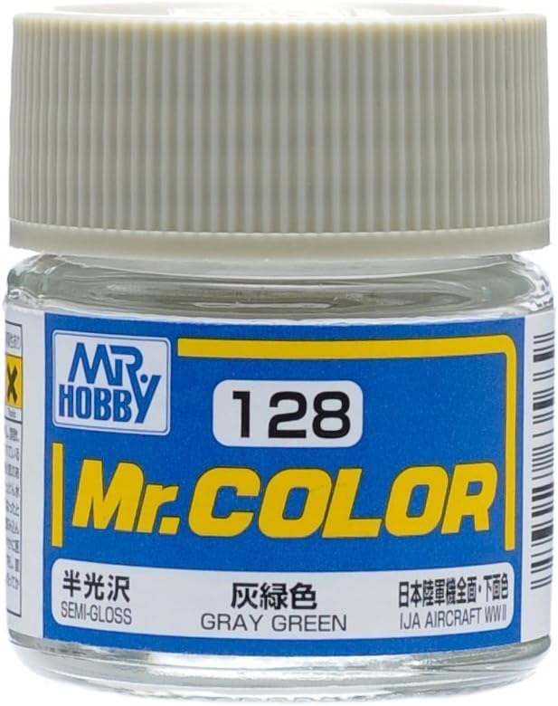 Mr Hobby - C128 - Mr Color Gray Green Semi Gloss - 10ml