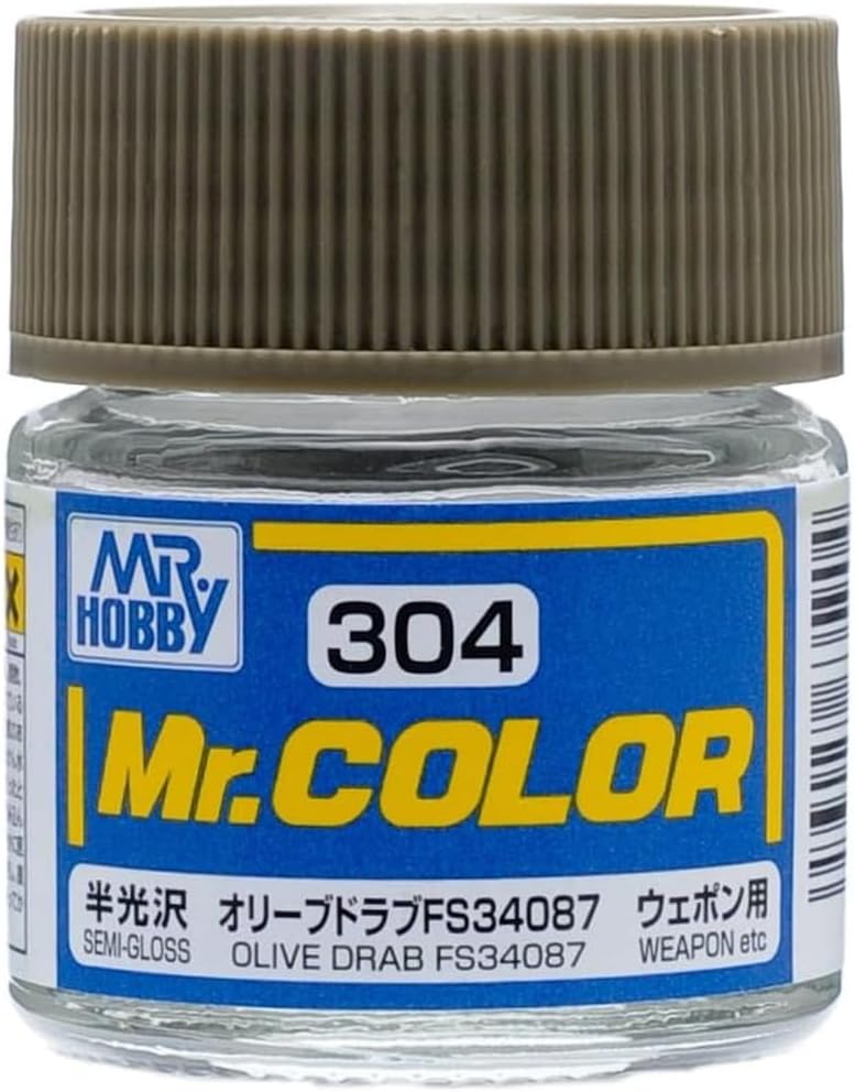 Mr Hobby - C304 - Mr Color Olive Drab FS34087 Semi Gloss - 10ml