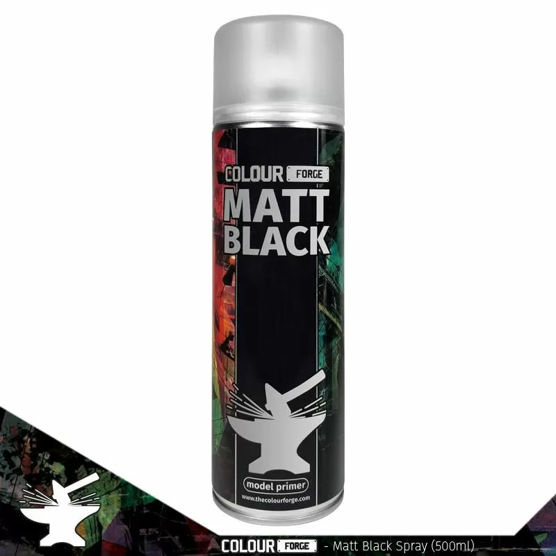 Colour Forge - TCF-SPR-001 - Aerosol Spray Primer - Matt Black 500ml