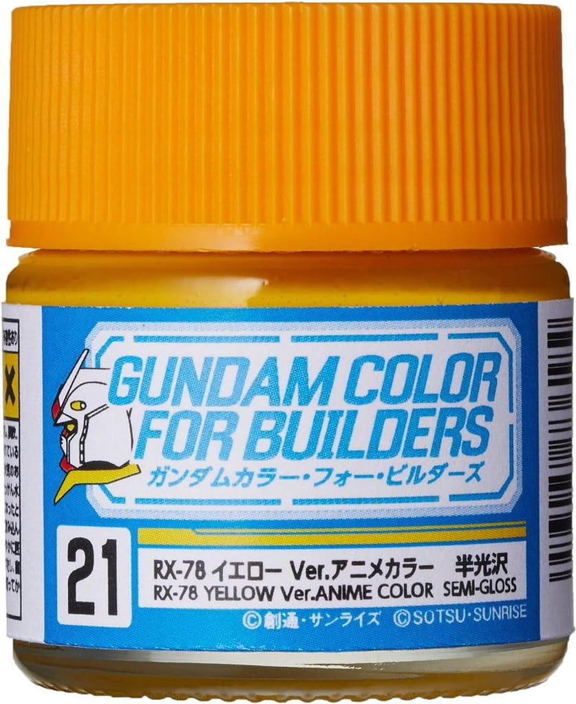 Mr Hobby - UG21 - Gundam Color RX-78 Yellow Version Anime Color Lacquer Semi Gloss - 10ml