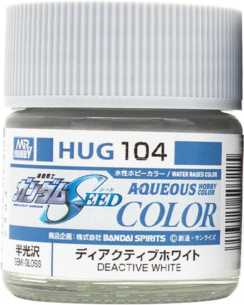 Mr Hobby - HUG104 - Aqueous Gundam Color - Gundam Seed Deactive White Semi Gloss - 10ml