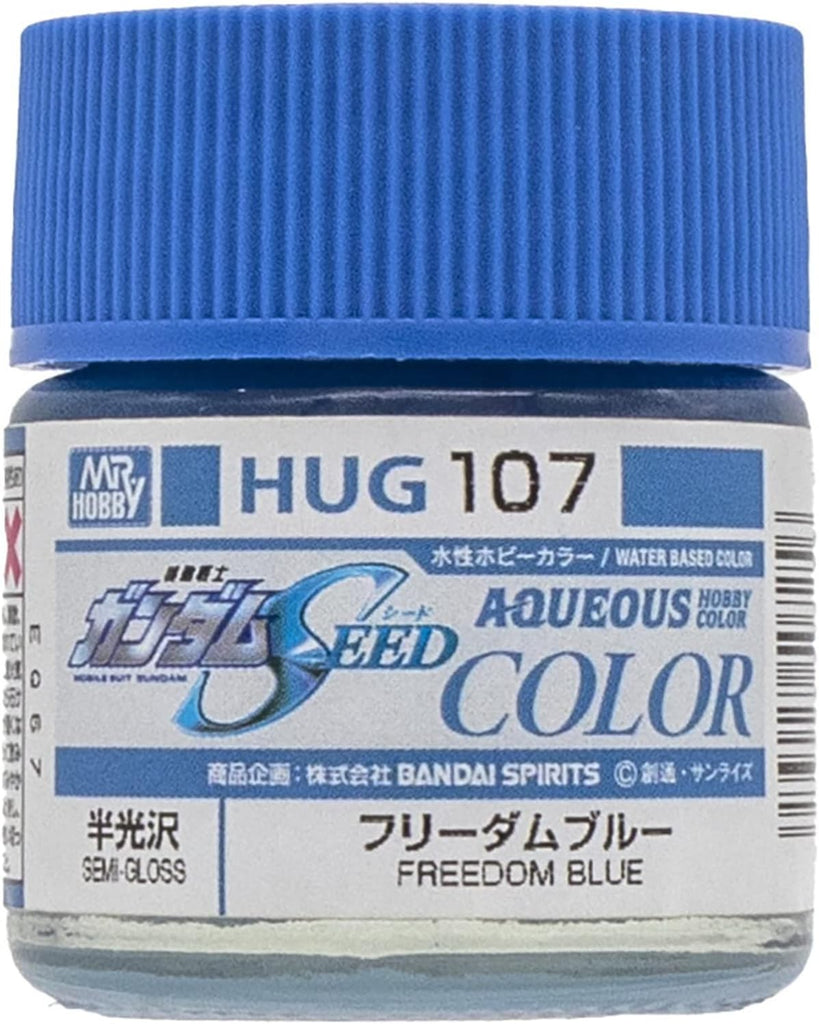 Mr Hobby - HUG107 - Aqueous Gundam Color - Gundam Seed Freedom Blue Semi Gloss - 10ml