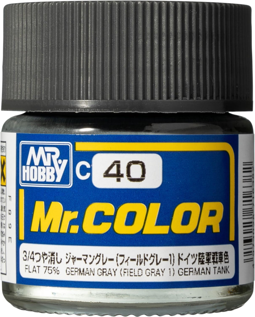 Mr Hobby - C40 - Mr Color German Gray (Field Gray 1) Flat 75% - 10ml