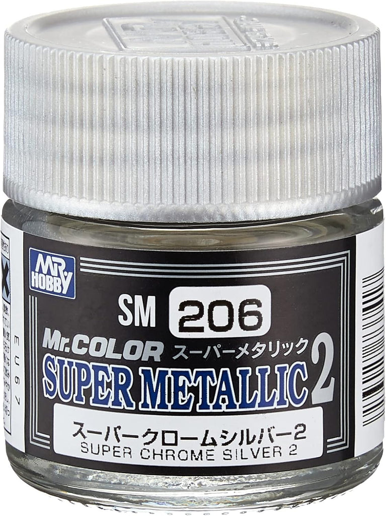 Mr Hobby - SM206 - Mr Color Super Metallic 2 - Super Chrome Silver 2 10ml