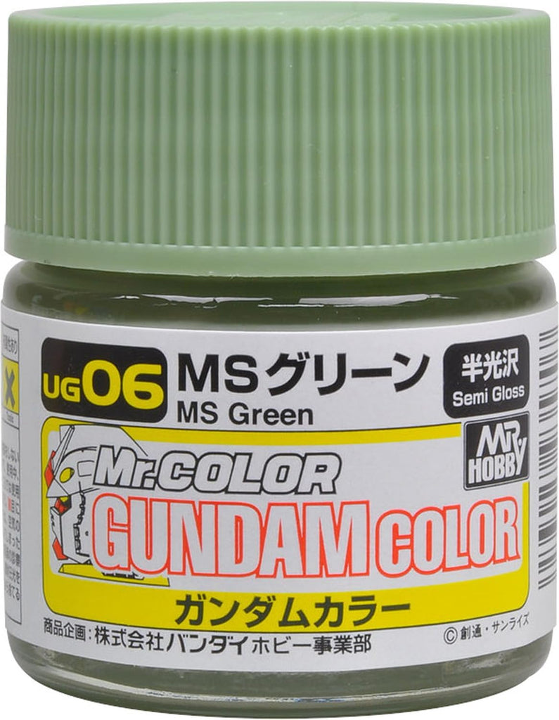 Mr Hobby - UG06 - Gundam Color MS Green Lacquer Semi Gloss - 10ml