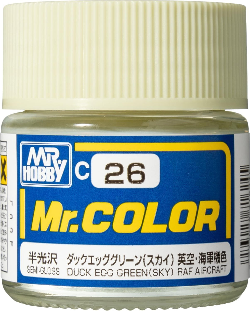 Mr Hobby - C26 - Mr Color Duck Egg Green (Sky) Semi Gloss - 10ml ...