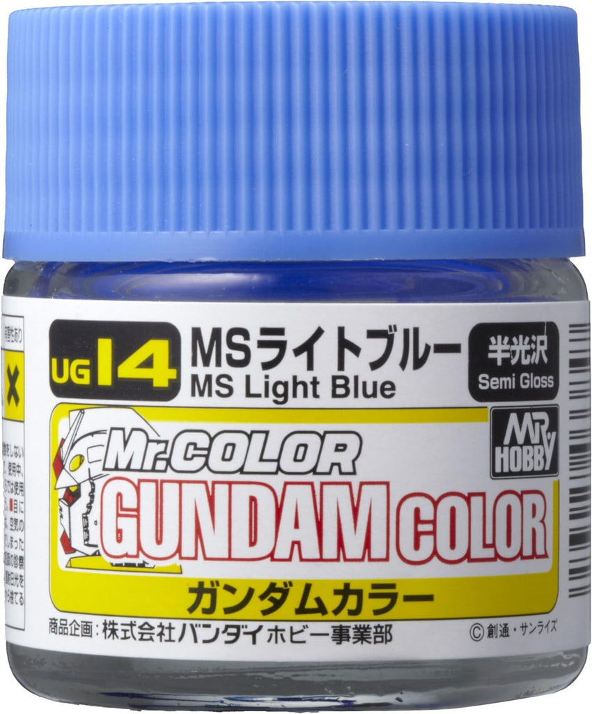 Mr Hobby - UG14 - Gundam Color MS Light Blue Lacquer Semi Gloss - 10ml