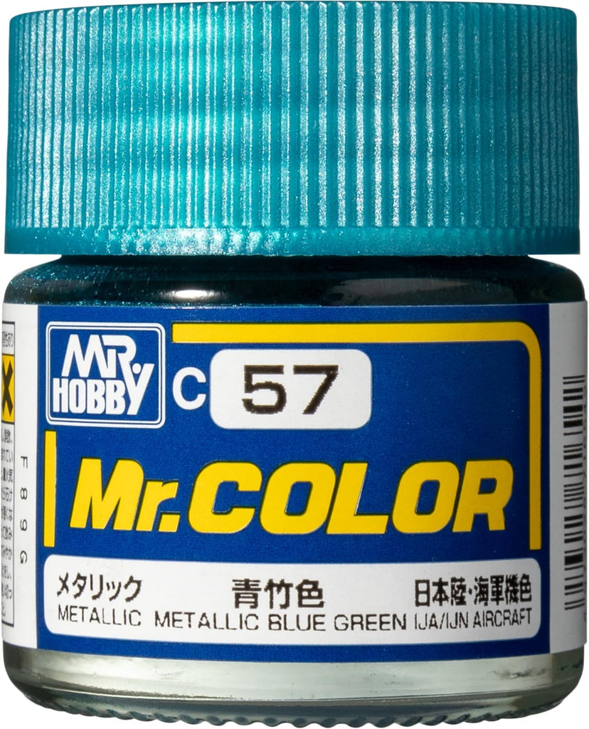 Mr Hobby - C57 - Mr Color Metallic Blue Green Metallic - 10ml