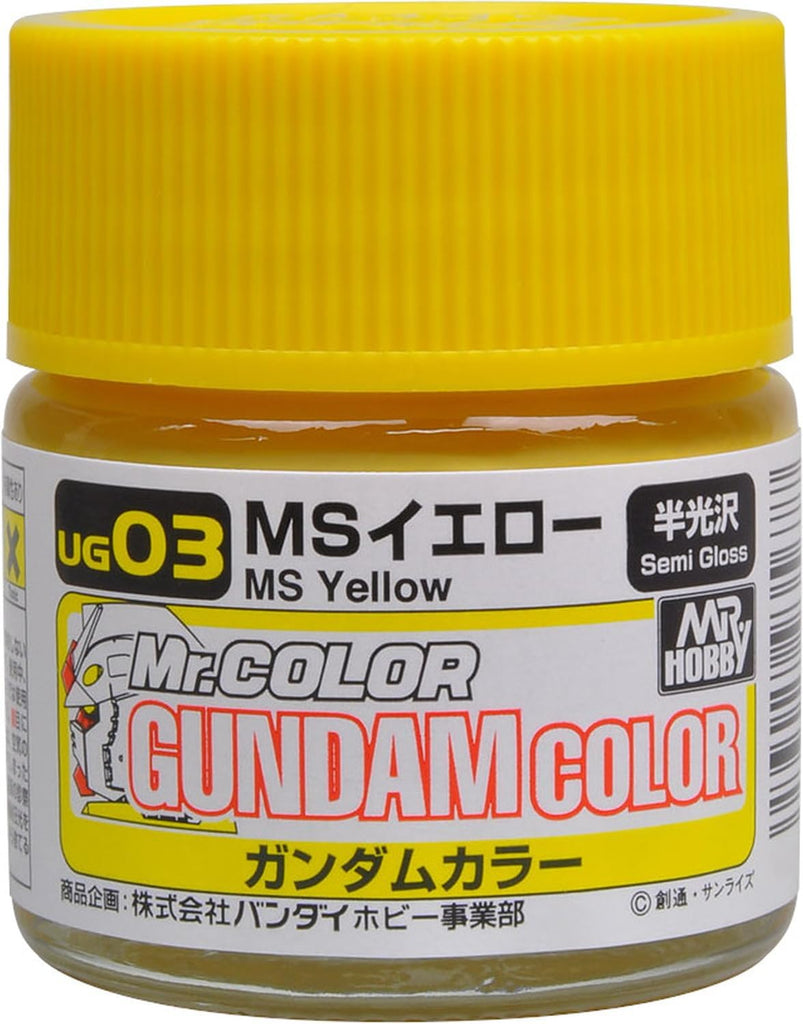 Mr Hobby - UG03 - Gundam Color MS Yellow Lacquer Semi Gloss - 10ml