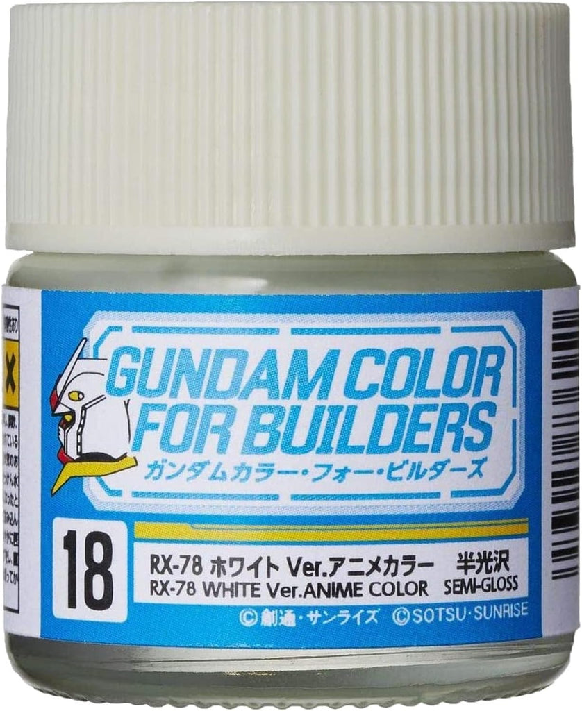 Mr Hobby - UG18 - Gundam Color RX-78 White Version Anime Color Lacquer Semi Gloss - 10ml