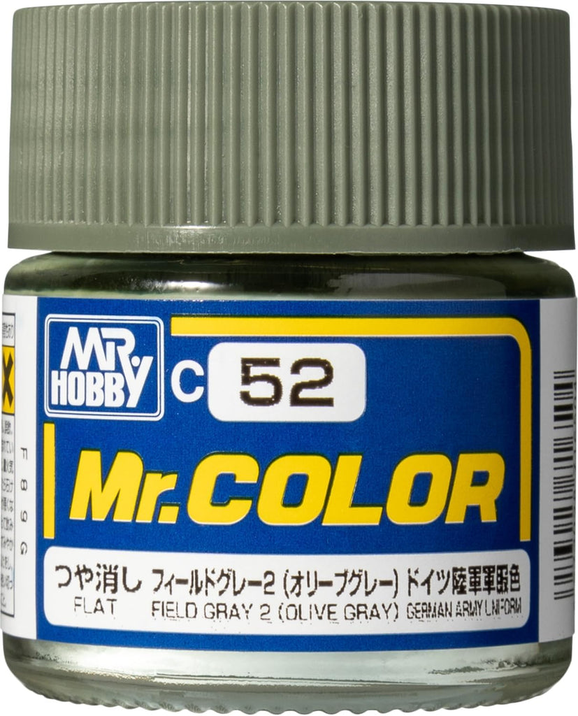 Mr Hobby - C52 - Mr Color Feld Gray 2 (Olive Gray) Flat - 10ml