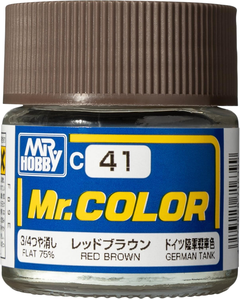 Mr Hobby - C41 - Mr Color Red Brown Flat 75% - 10ml