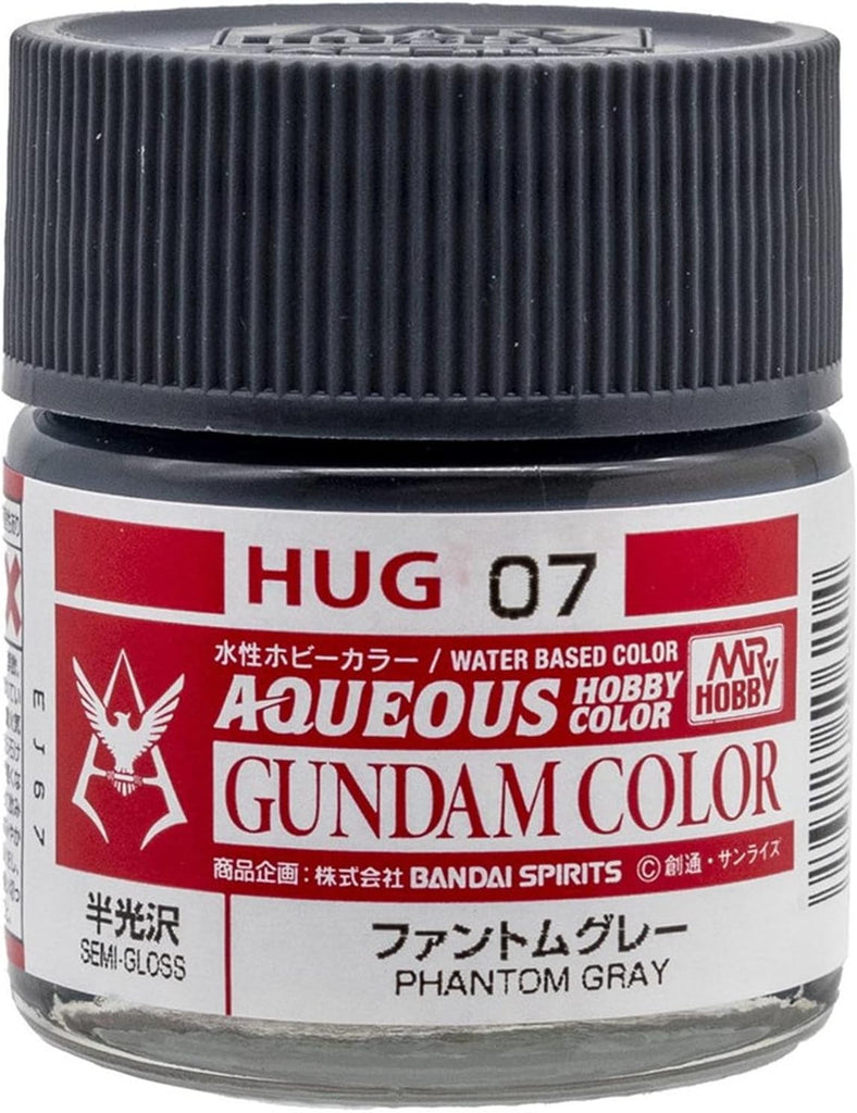 Mr Hobby - HUG07 - Aqueous Gundam Color - Phantom Gray Semi Gloss - 10ml