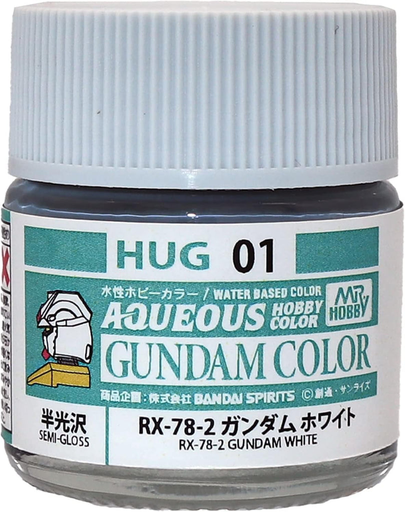 Mr Hobby - HUG01 - Aqueous Gundam Color - RX-78-2 Gundam White Semi Gloss - 10ml