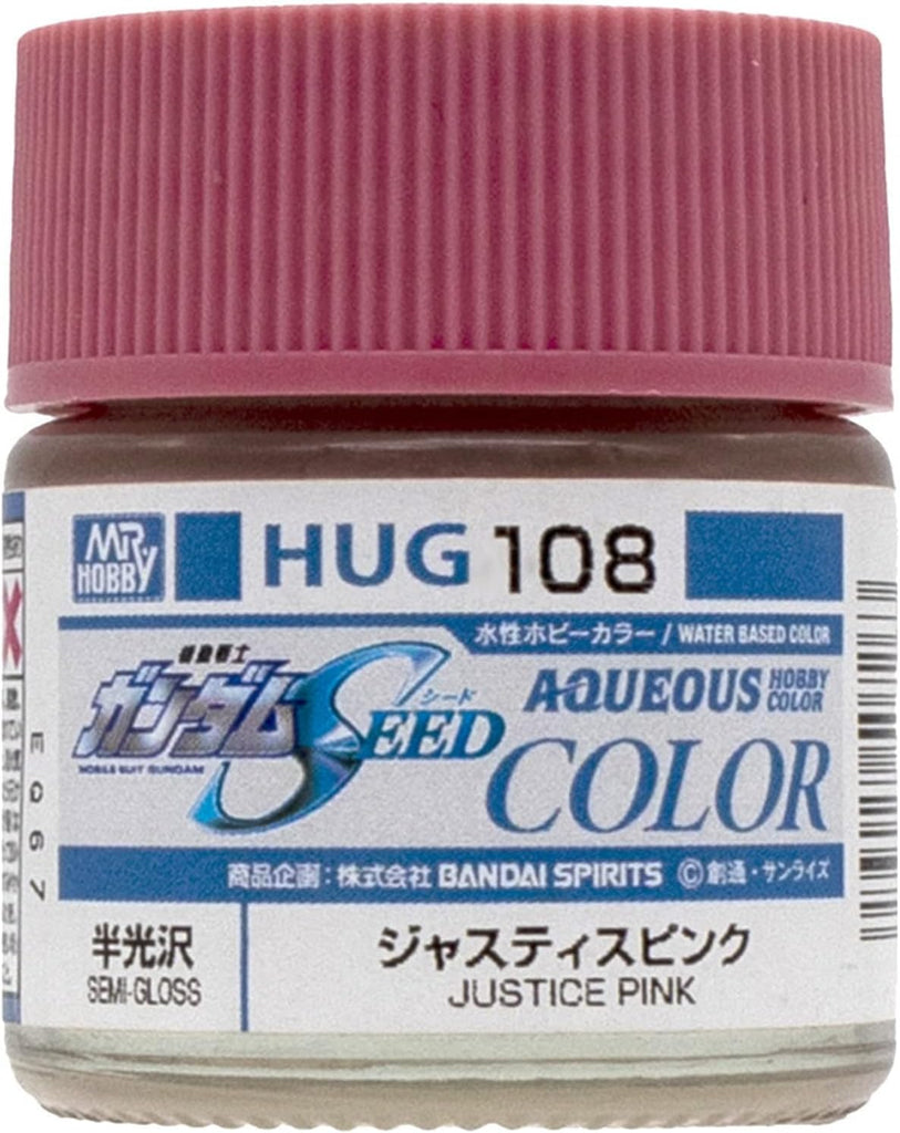 Mr Hobby - HUG108 - Aqueous Gundam Color - Gundam Seed Justice Pink Semi Gloss - 10ml