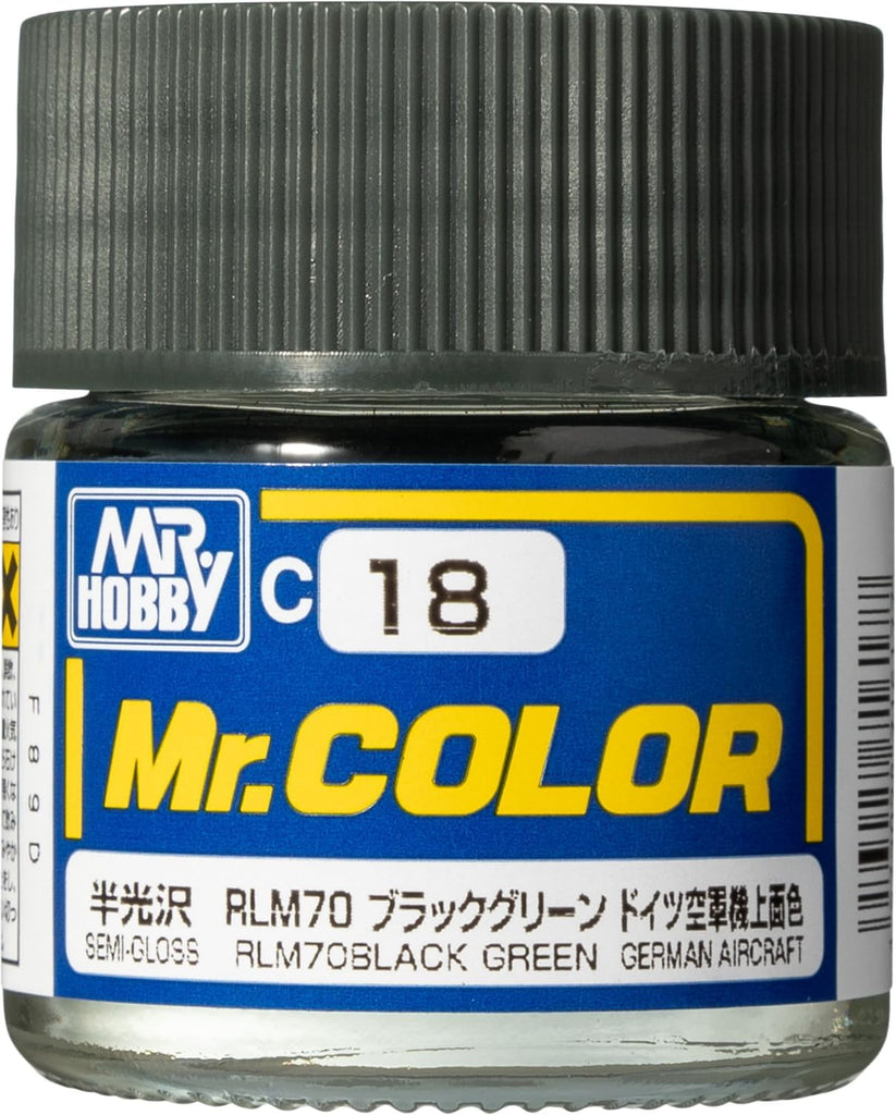 Mr Hobby - C18 - Mr Color RLM70 Black Green Semi-Gloss - 10ml