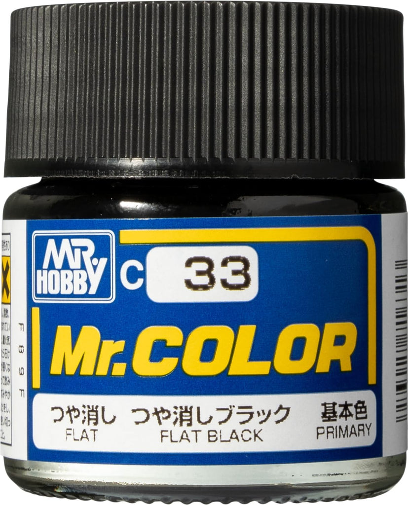 Mr Hobby - C33 - Mr Color Flat Black Flat - 10ml