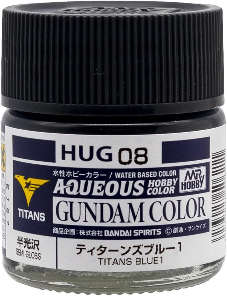 Mr Hobby - HUG08 - Aqueous Gundam Color - Titans Blue 1 Semi Gloss - 10ml