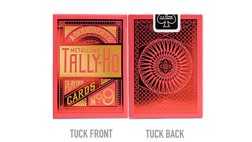 Bicycle Playing Cards - Metalluxe Tally-Ho Red