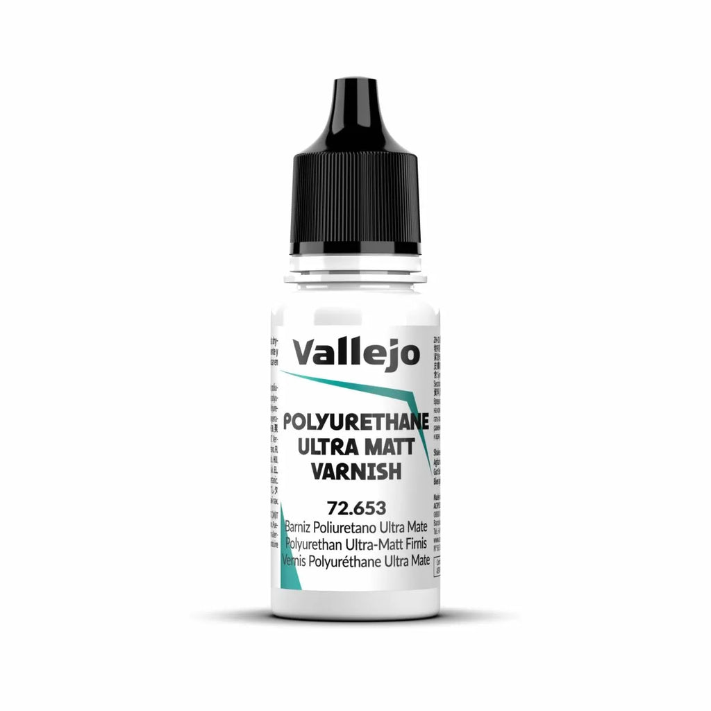 Vallejo - 72.653 - Auxiliary - Polyurethane Ultra Matt Varnish 18ml