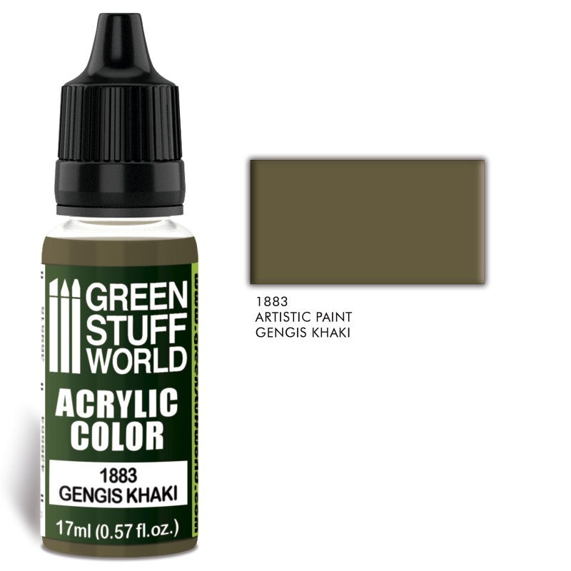 Green Stuff World - 1883 - Acrylic Color Gengis Khaki - 17ml