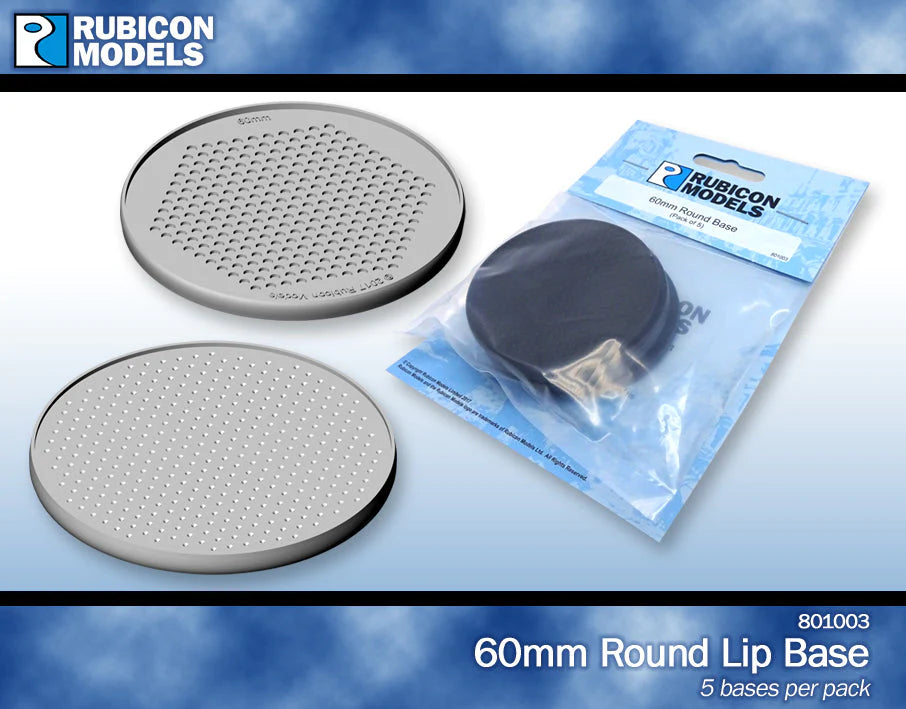 Rubicon - 60mm Round Base - 1 Pack of 5 Bases - 801003