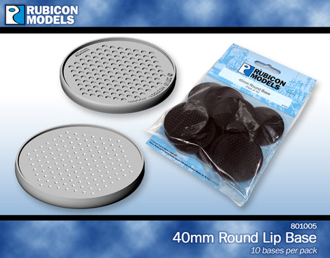 Rubicon - 40mm Round Base - 1 Pack of 10 Bases - 801005