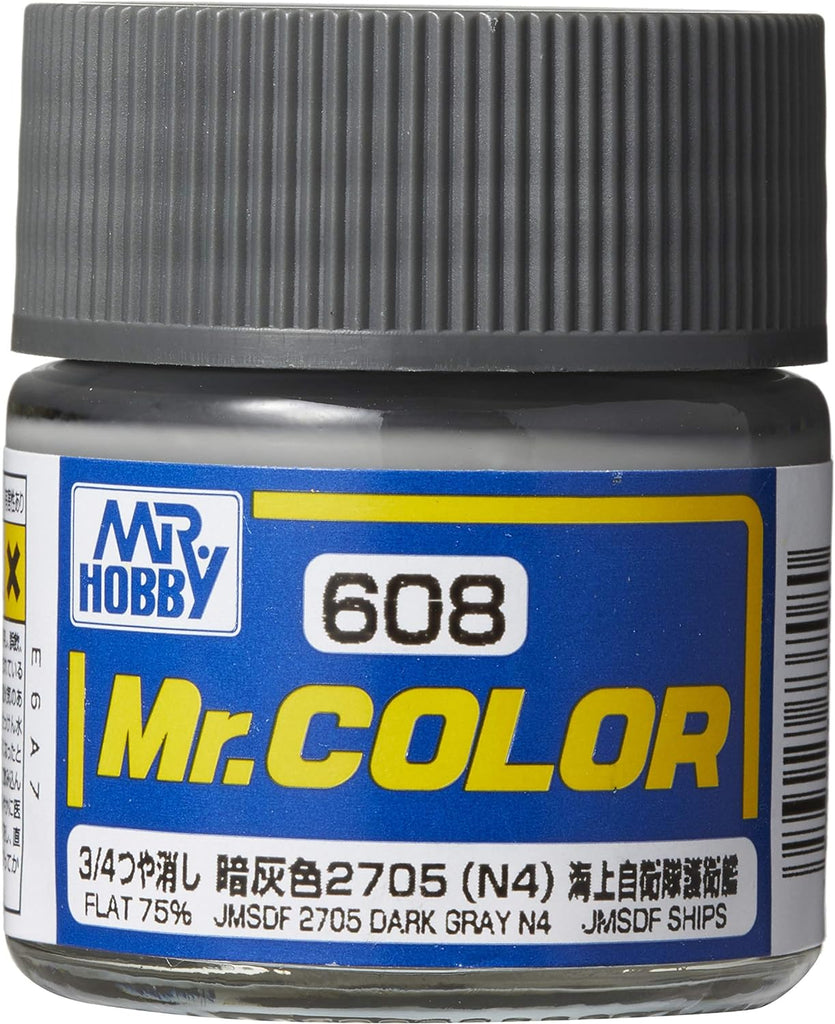 Mr Hobby - C608 - Mr Color JMSDF 2705 Dark Gray N4 Flat 75% - 10ml