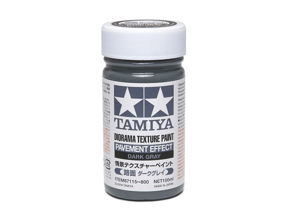 Tamiya - 87115 - Diorama Texture Paint (Pavement Effect, Dark Gray) 100ml