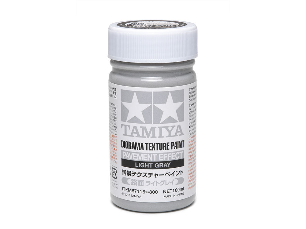 Tamiya - 87116 - Diorama Texture Paint (Pavement Effect, Light Gray) 100ml