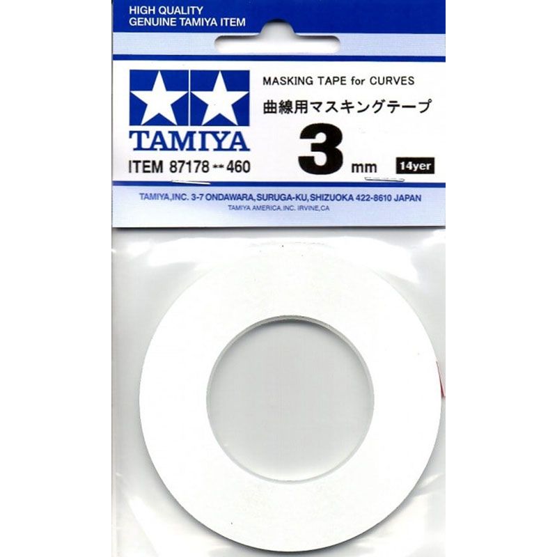 Tamiya Masking Tape for Curves Refill (No Dispenser) - 3mm Width - 87178