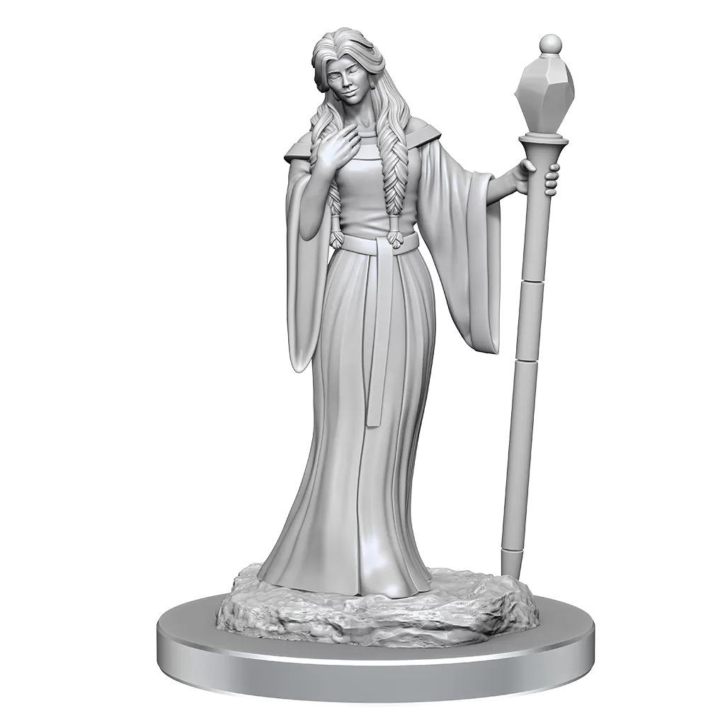 Critical Role - 222214 - Unpainted Miniatures Human Wizard Female & Halfling Holy Warrior Female