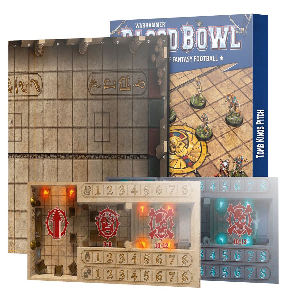 Blood Bowl – Tomb Kings Pitch: Double-sided Pitch and Dugouts Set