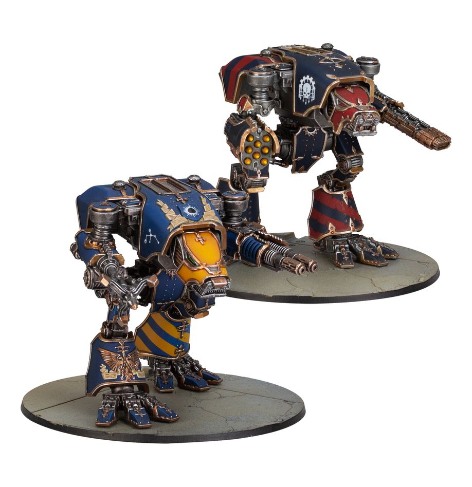 Legions Imperialis: Warhound Scout Titans WITH URSUS CLAWS AND MELTA LANCES