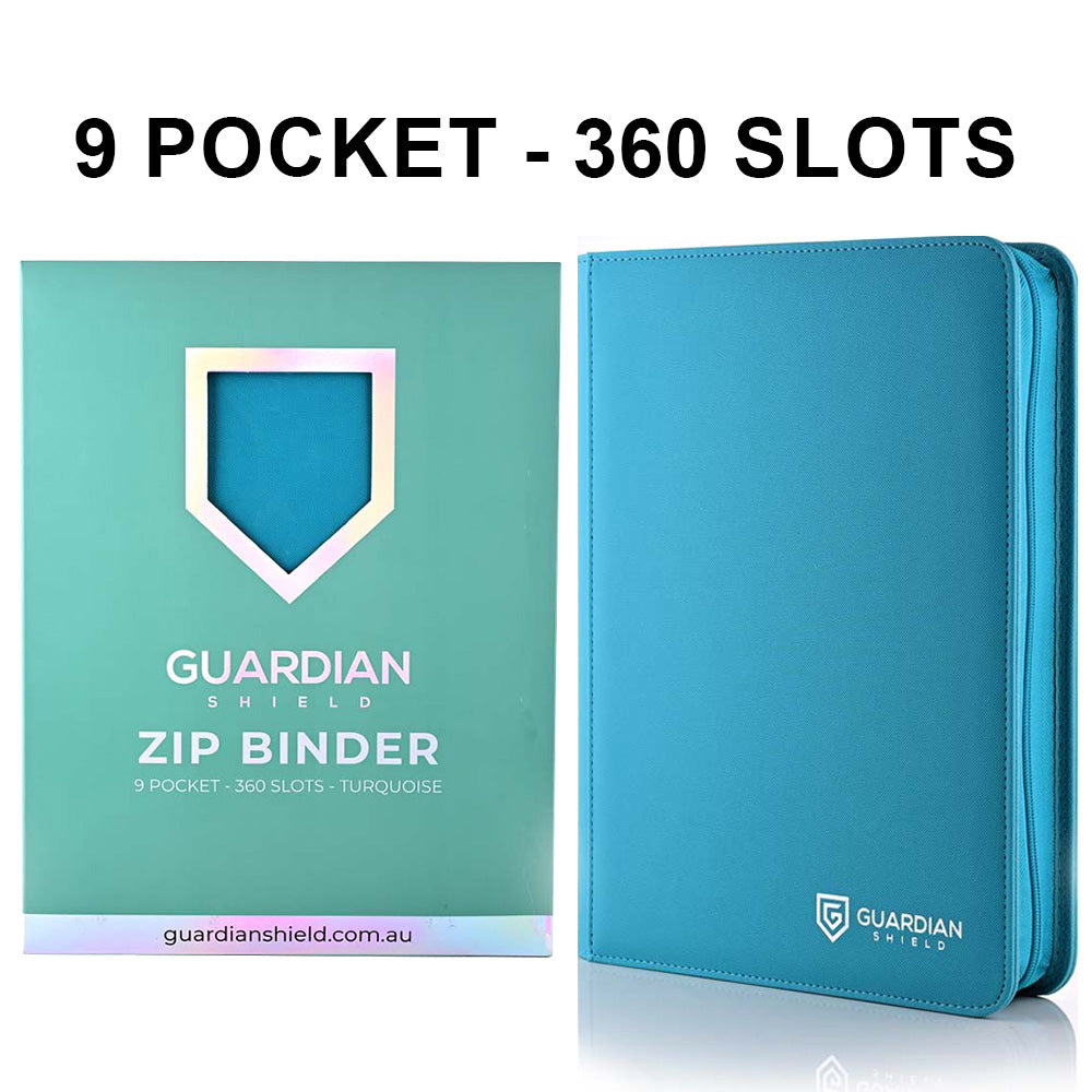 GUARDIAN SHIELD 9 Pocket Binder Turquoise
