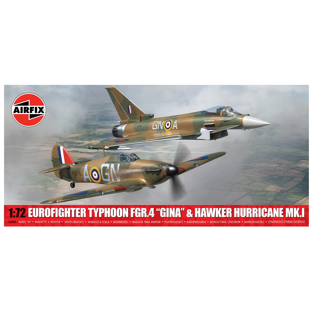 Airfix 1/72 Eurofighter Typhoon Fgr.4 "Gina" And Hawker Hurricane Mk.I - Twin Pa