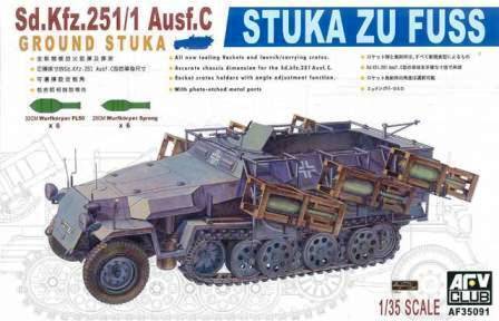 AFV Club 1/35 German Sd.Kfz.25 Ausf.C Stuka Zu Fuzz Plastic Model Kit [AF35091]