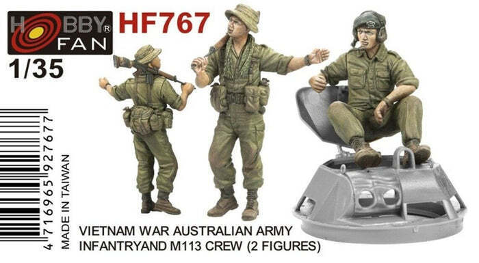 AFV Club AFV-HF767 1/35 Australian Infantry & M113 crew Vietnam War Era-2 figures Plastic Model Kit
