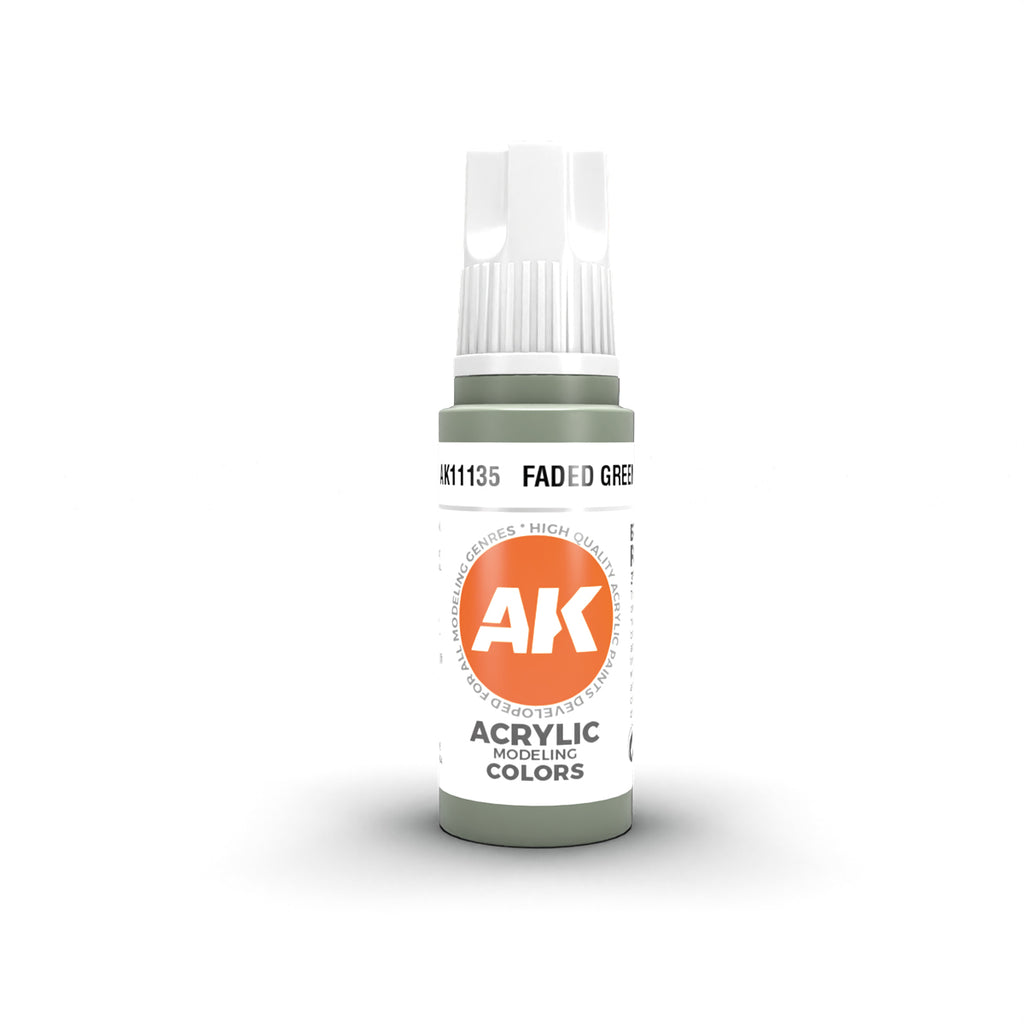 AK Interactive - AK11135 - 3Gen Acrylics - Faded Green 17ml