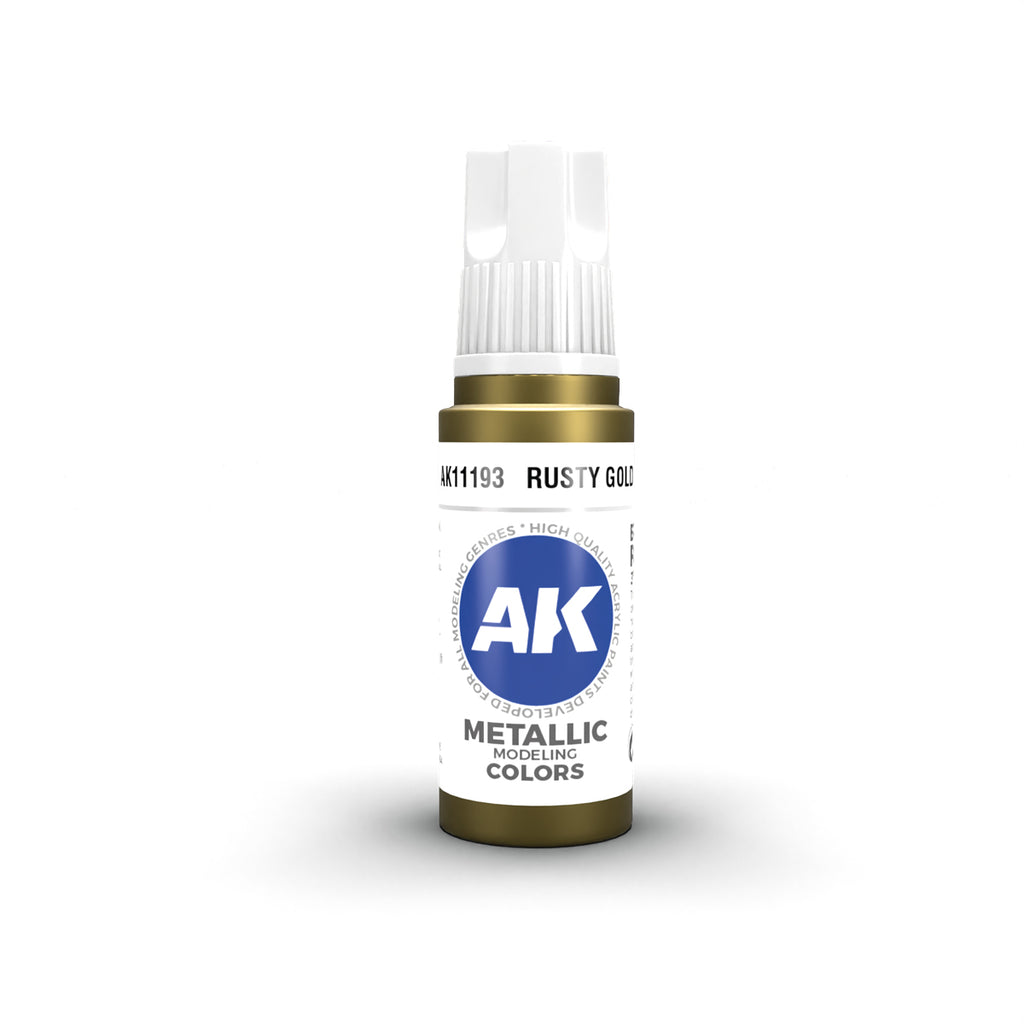 AK Interactive - AK11193 - 3Gen Acrylics - Rusty Gold 17ml